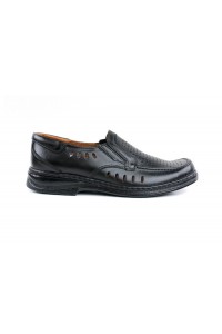 Schwarze Slip-On-Schuhe mit...