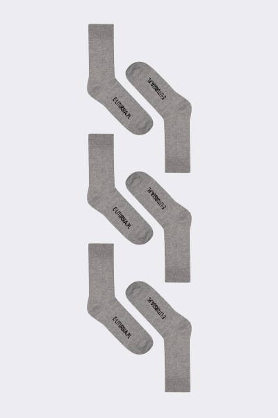 Graue Baumwollsocken 2...